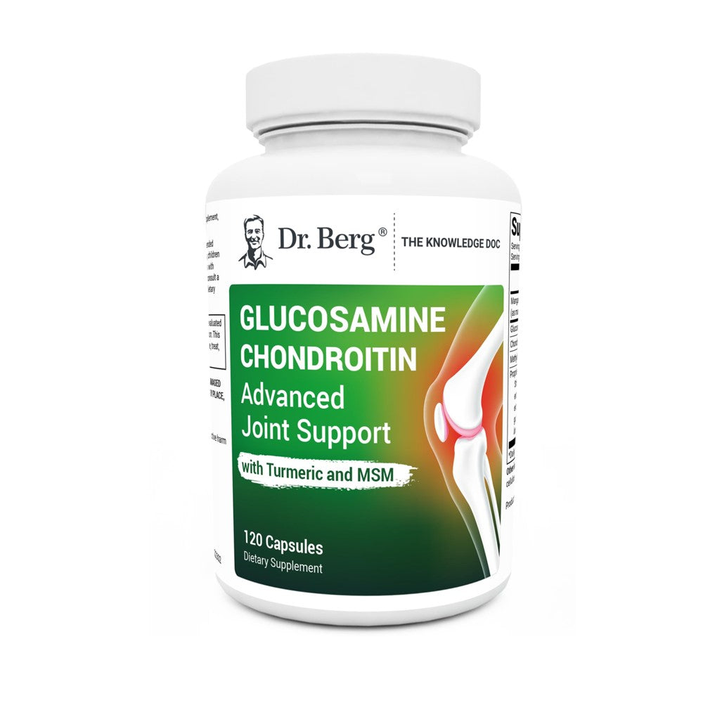 Dr. Berg Glucosamine Chondroitin Advanced Joint Support – With Turmeric & MSM | 120 Capsules