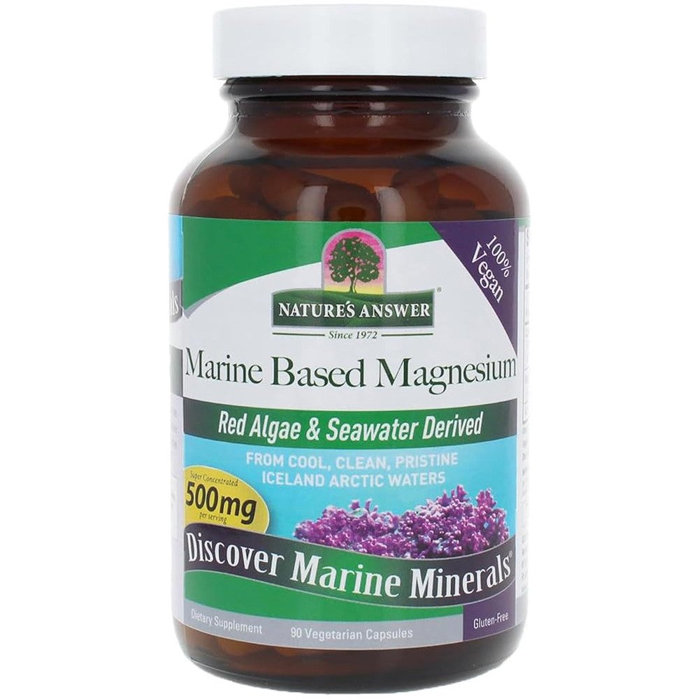 Nature's Answer Marine Based Magnesium 500mg – Red Algae & Seawater Formula