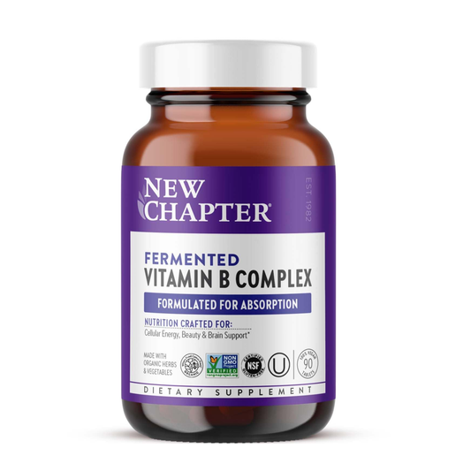 New Chapter Fermented Vitamin B Complex – Cellular Energy, Beauty & Brain Support | 90 Capsules