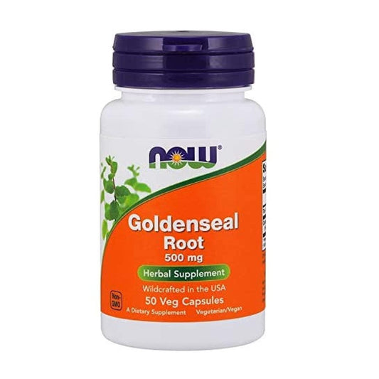 Now  Goldenseal Root 500mg – Wildcrafted Herbal Supplement | 50 Vegan Capsules, Non-GMO, Made in the USA, Available in Pakistan