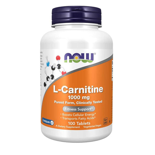 NOW L-Carnitine 1000mg Clinically Tested Fitness Support for Cellular Energy