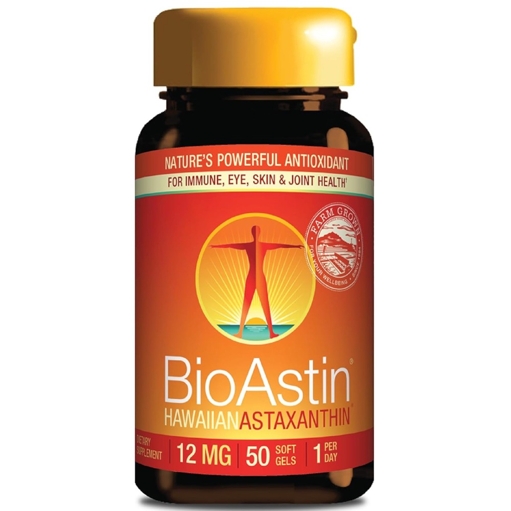 Nutrex Hawaii BioAstin Hawaiian Astaxanthin 12mg - Immune, Eye, Skin & Joint Support