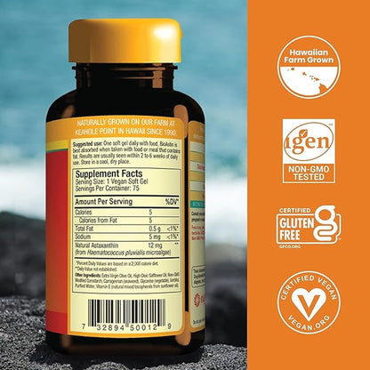 Nutrex Hawaii BioAstin Hawaiian Astaxanthin 12mg - Immune, Eye, Skin & Joint Support