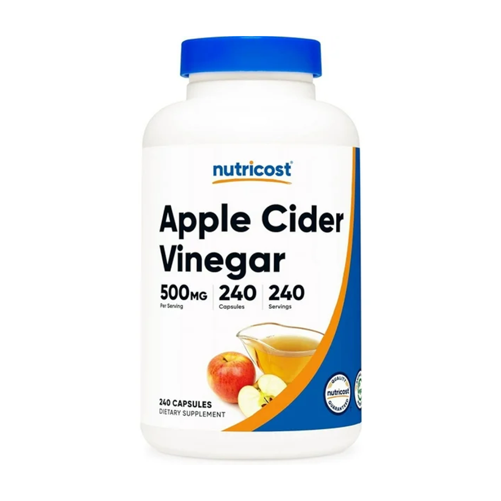 Nutricost Apple Cider Vinegar 500mg – 240 Capsules | Dietary Supplement