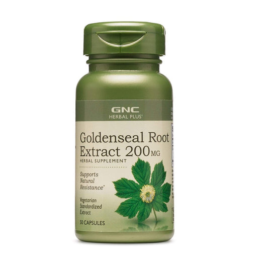 GNC Herbal Plus Goldenseal Root Extract 200mg – Supports Natural Resistance | 50 Vegetarian Capsules