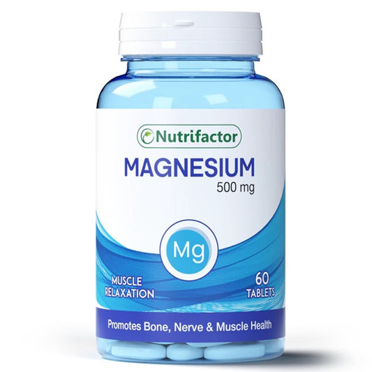 Nutrifactor Magnesium 500mg – Muscle Relaxation & Bone Support