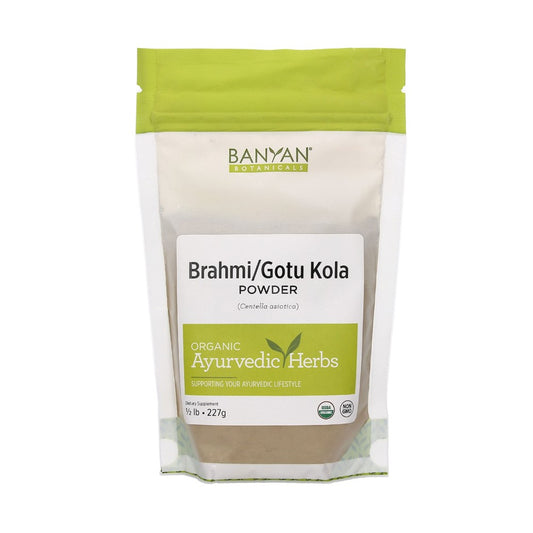 Banyan Botanicals Organic Brahmi/Gotu Kola Powder – Ayurvedic Herb for Mental Clarity & Wellness