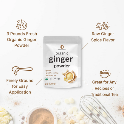 Deal Supplement Organic Fresh Ginger Powder, 3lbs