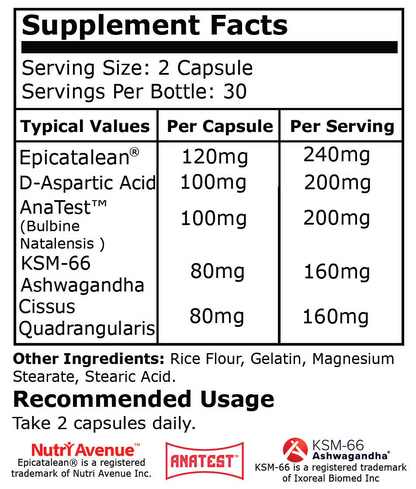 Black Mamba Pct - (now with Ksm-66 Ashwagandha) 60 Caps