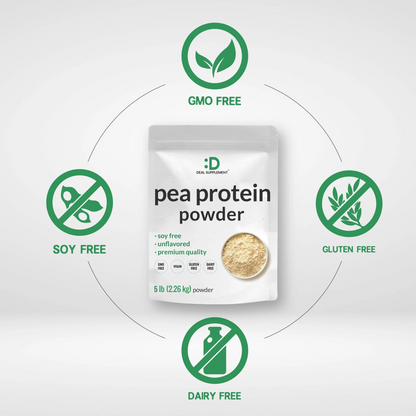 Deal Supplement Unflavored Pea Protein Powder, 5lbs