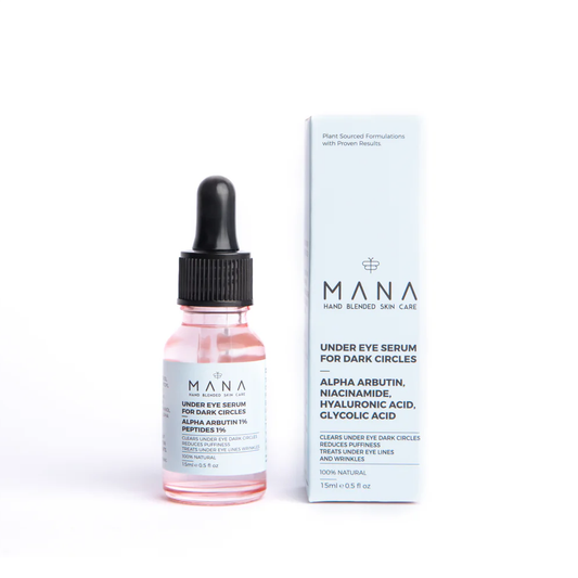 Under Eye Serum - Alpha Arbutin 1% Peptides 1%" by Mana Beauty Spirit