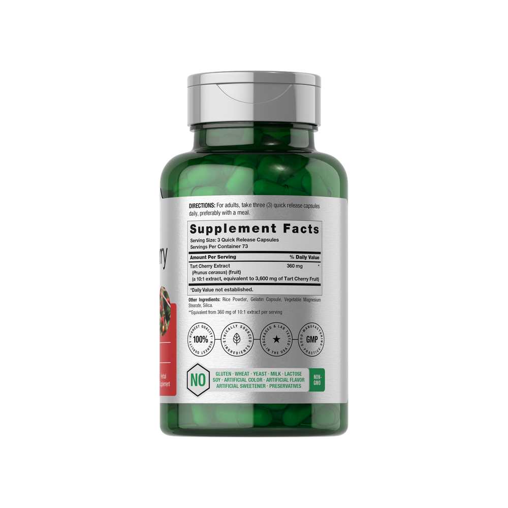 Horbäach Tart Cherry Extract 3600mg per Serving | 220 Capsules