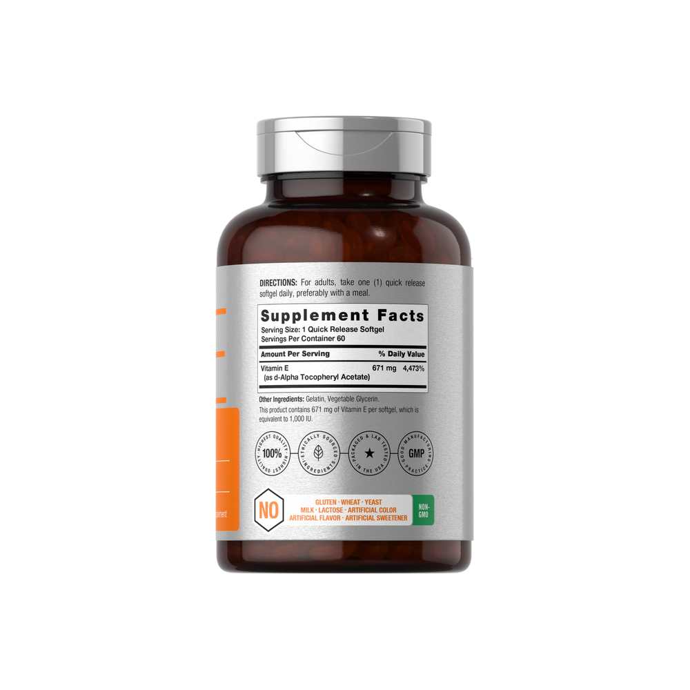 Horbäach Vitamin E 1000 Iu | 60 Softgels