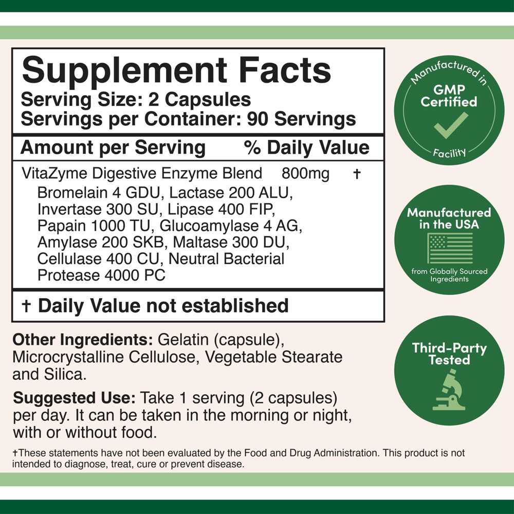 Double Wood Essential Digestive Enzymes – 800 Mg – 180 Capsules