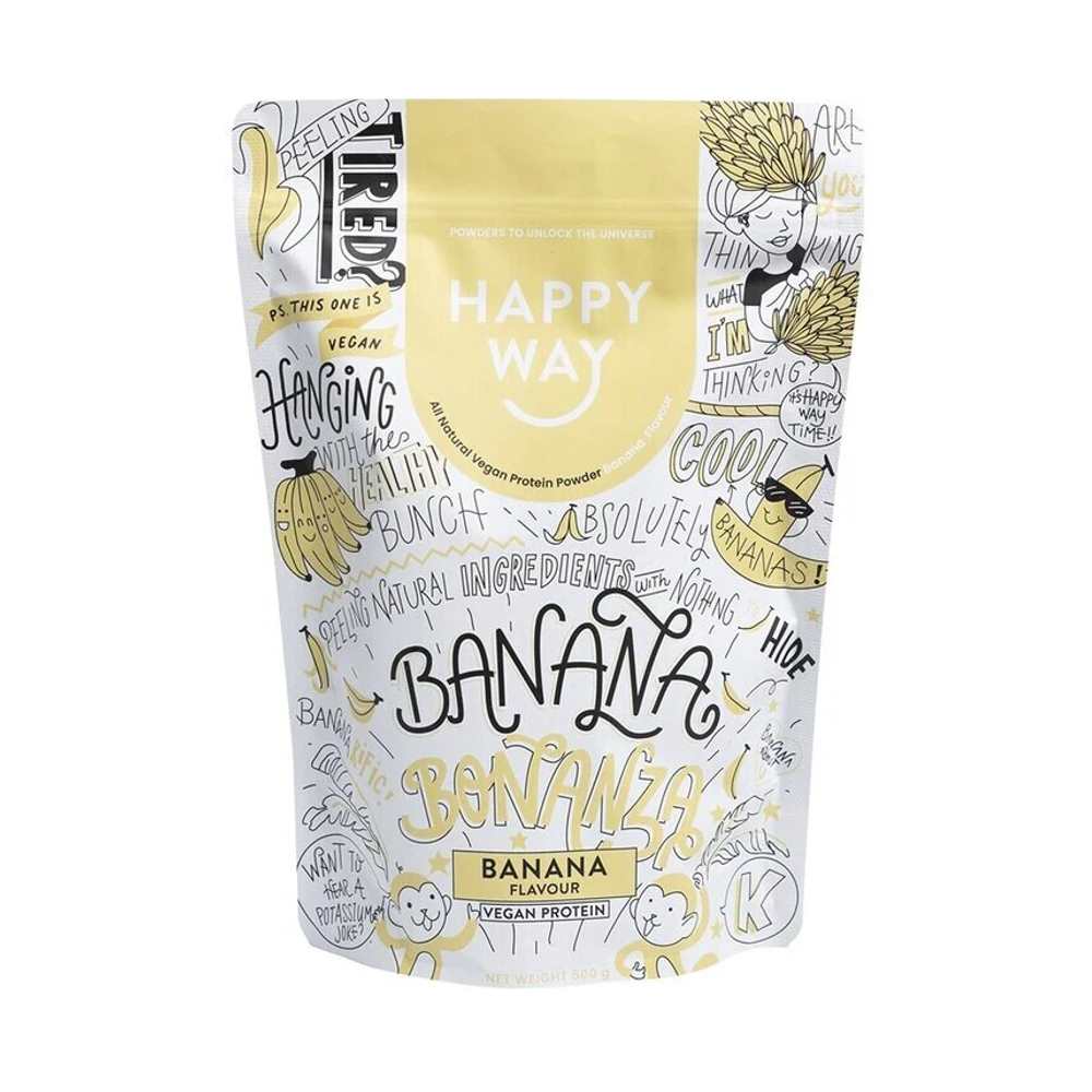 Happy Way Pea Protein Powder - Banana 500g