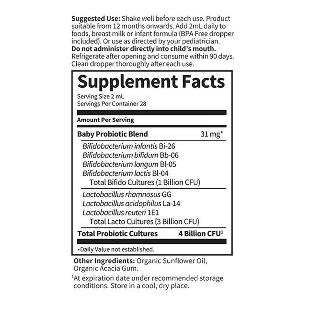 Garden of Life Baby Probiotic 1.9 Fl Oz (56ml) Liquid