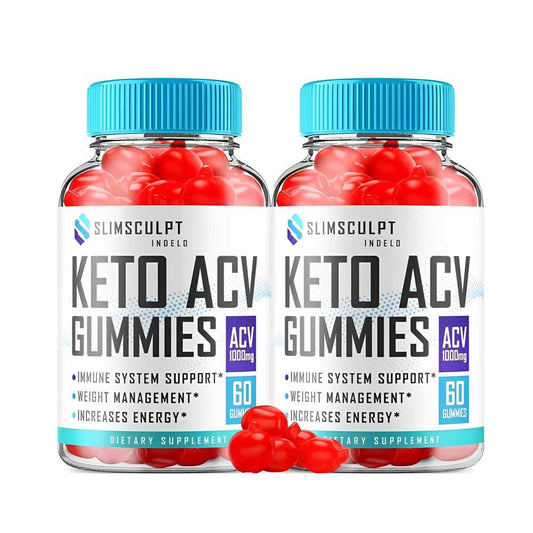 Slim Sculpt Indelo Keto Acv Gummies | Immune System Support, Weight Management & Energy Boost | 1000mg | 60 Gummies