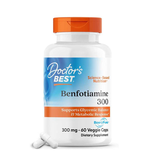 Doctor's Best Benfotiamine with Benfo Pure, 300 Mg, 60 Veggie Caps