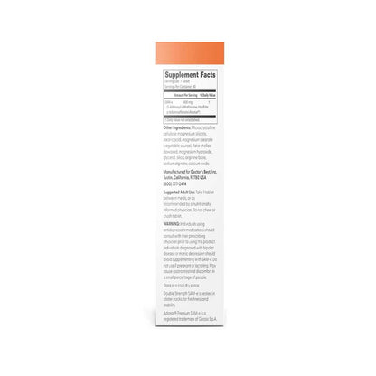 Doctor's Best Sam-E Double-Strength 400mg Enteric Coated Tablets 60 Count
