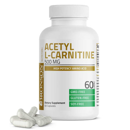 Bronson Vitamins Acetyl L-Carnitine - 500 Mg 60 Caps
