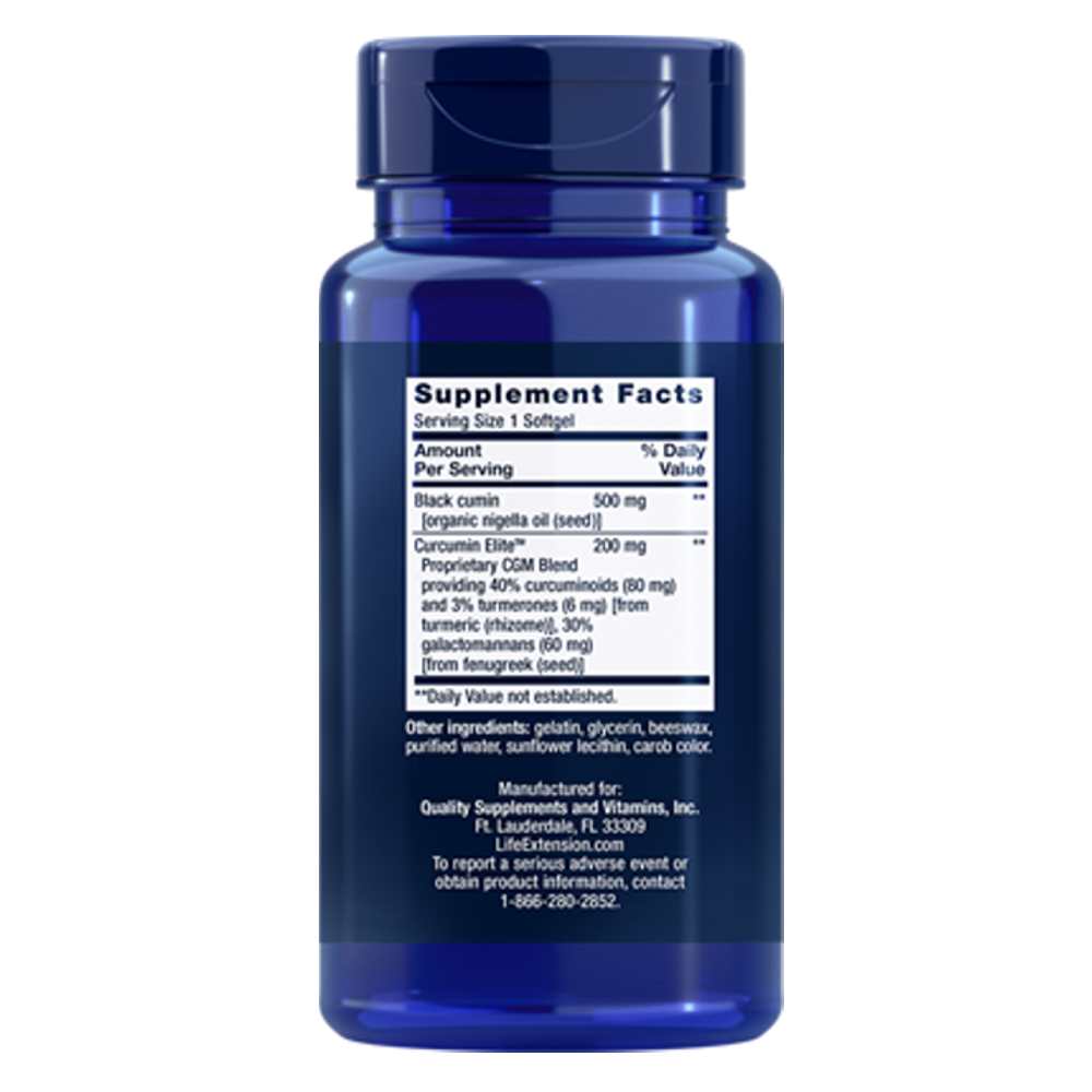 Life Extension Black Cumin Seed Oil & Curcumin Elite™ – 60 Softgels
