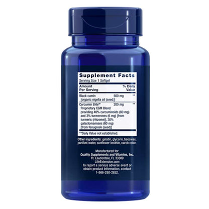 Life Extension Black Cumin Seed Oil & Curcumin Elite™ – 60 Softgels