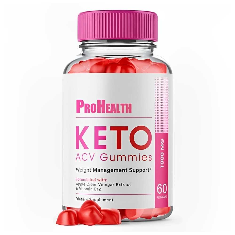 Pro Health Keto Acv Gummies – Weight Management Support with Apple Cider Vinegar & Vitamin B12, 1000mg, 60 Gummies