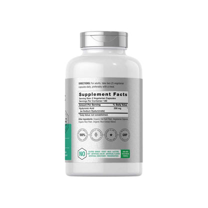 Horbäach Hyaluronic Acid 250mg per Serving | 240 Capsules