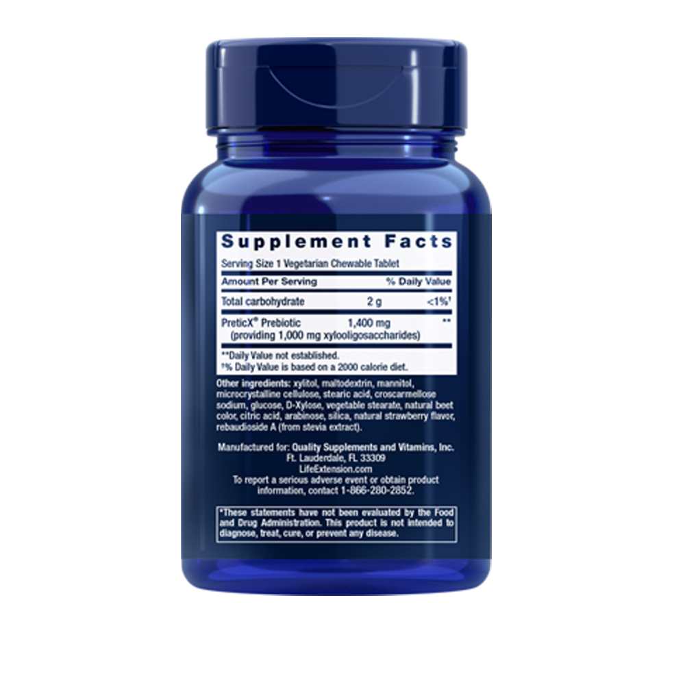 Life Extension Florassist® Prebiotic Chewable (strawberry) – 60 Vegetarian Chewable Tablets