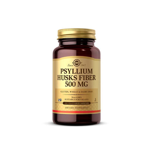 Solgar Psyllium Husks Fiber 500 Mg 200 Vegetable Capsules