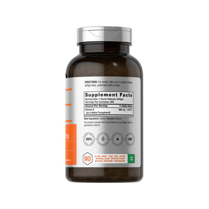 Horbäach Vitamin E 400 Iu 268mg | 300 Softgels
