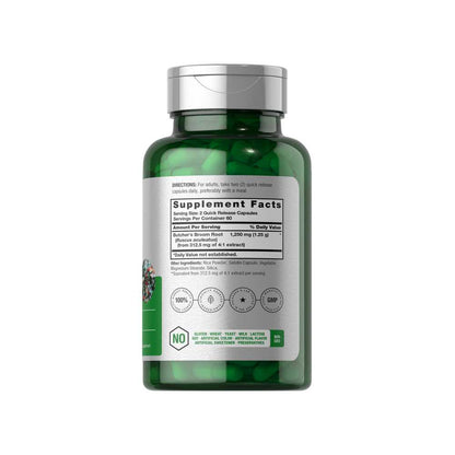 Horbäach Butchers Broom Extract 1250mg per Serving | 120 Capsules
