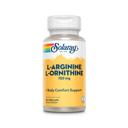 Solaray L-Arginine & L-Ornithine, 750mg 50 Caps