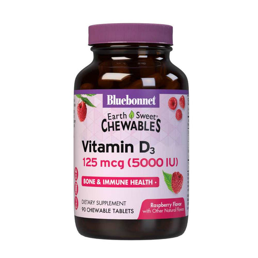 Bluebonnet Nutrition Earthsweet Chewables Vitamin D3 125 Mcg (5000 Iu) 90 Tabs