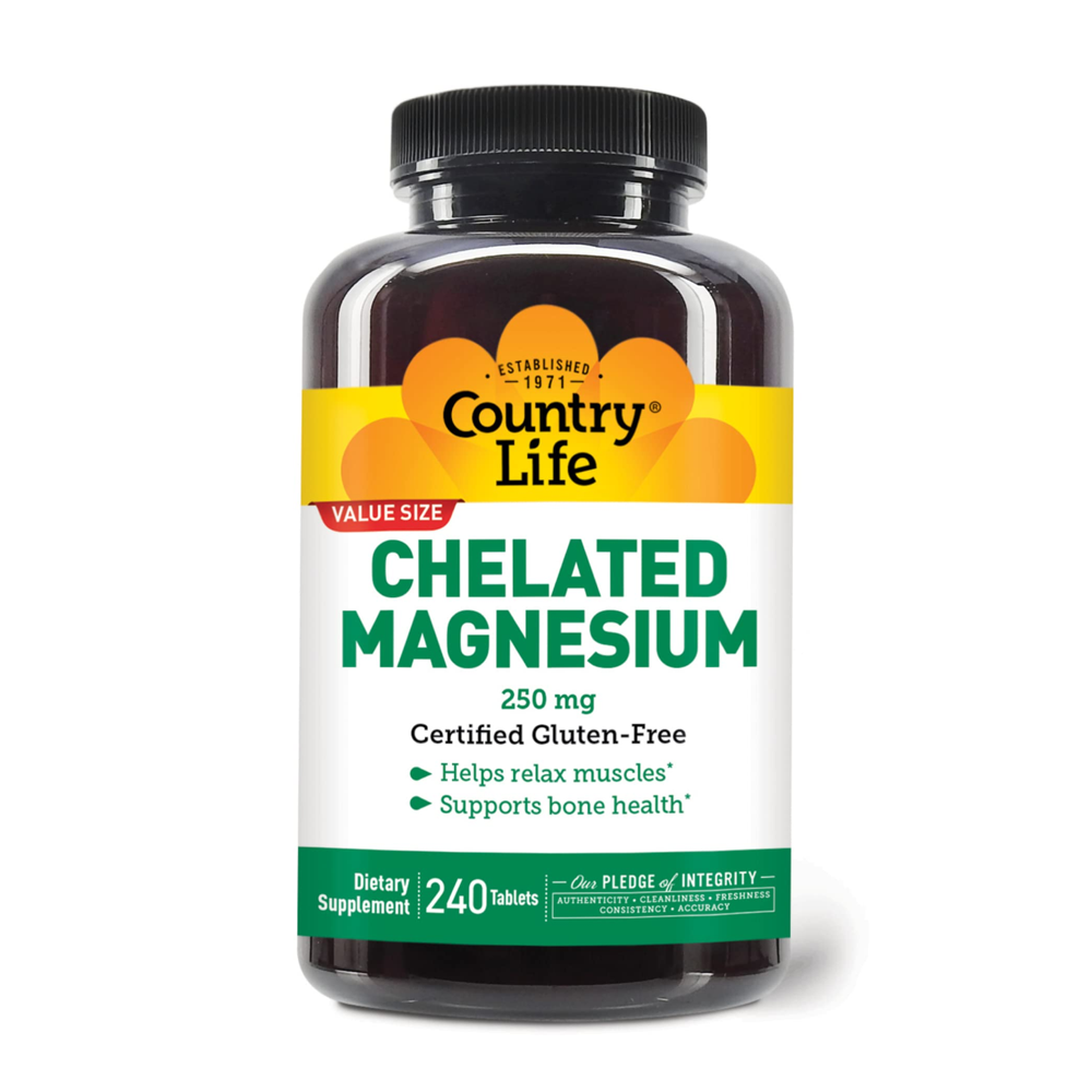 Country Life Chelated Magnesium 250MG - Relax Muscles