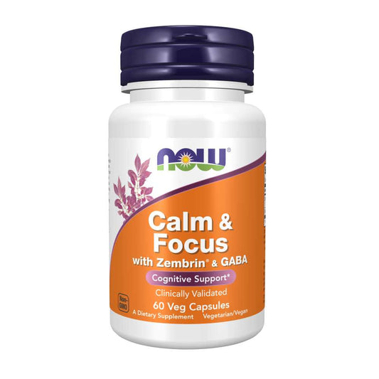 Now Foods Calm & Focus with Zembrin® & Gaba – 60 Veg Capsules