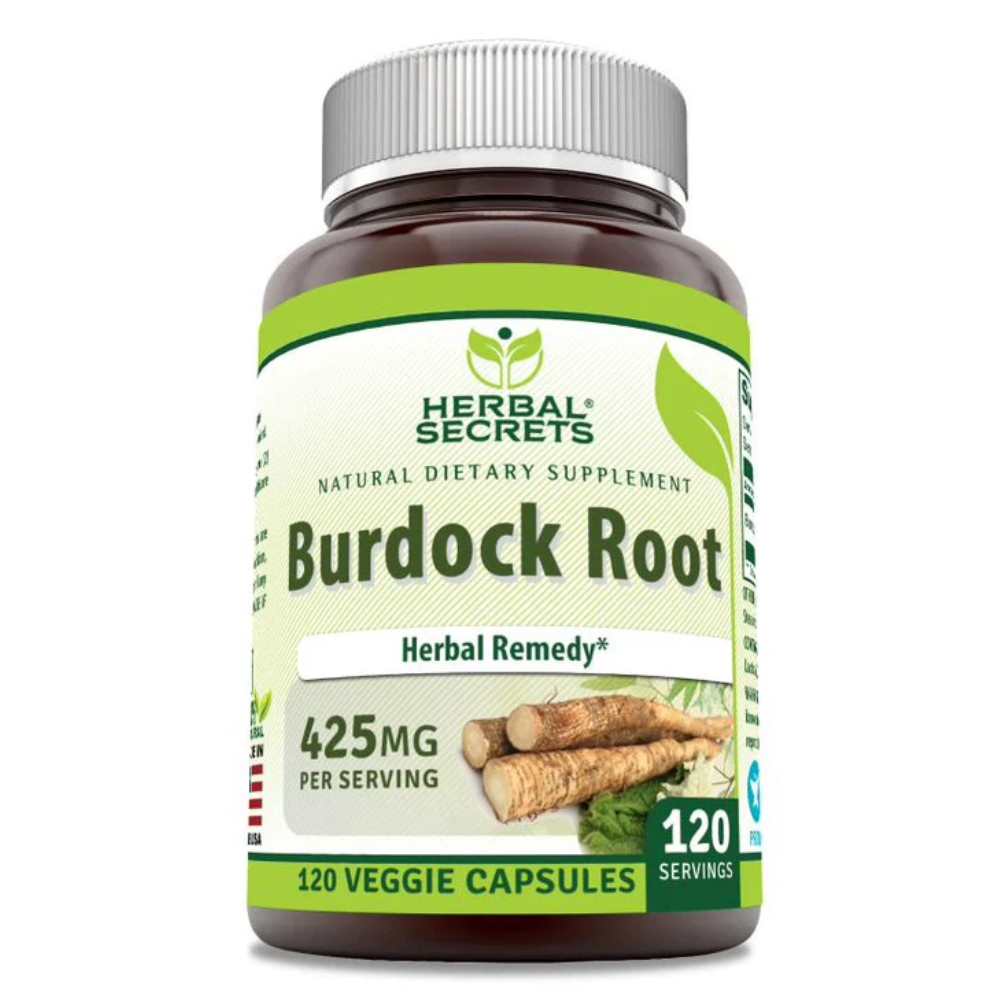 Herbal Secrets Burdock Root 425 Mg 120 Veggie Capsules