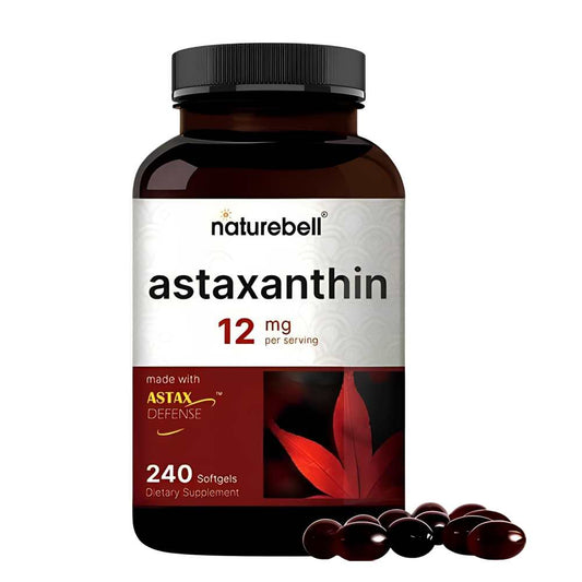 Nature Bell Astaxanthin 12mg – Antioxidant & Skin Support (240 Softgels) Dietary Supplement