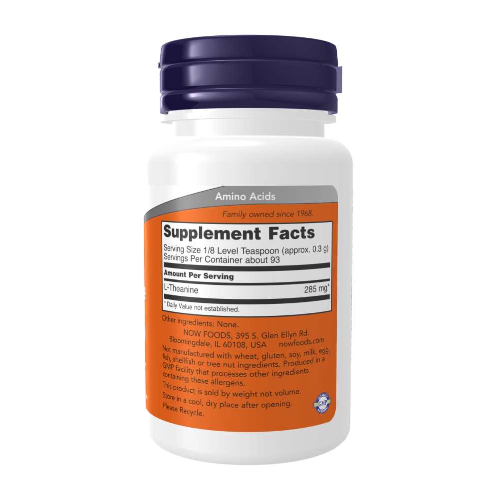 Now Foods L-Theanine Pure Powder – 1 Oz (28g) – Stress & Relaxation Support