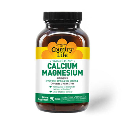 Country Life Vitamins Target-Mins® Calcium Magnesium 90 Tablets