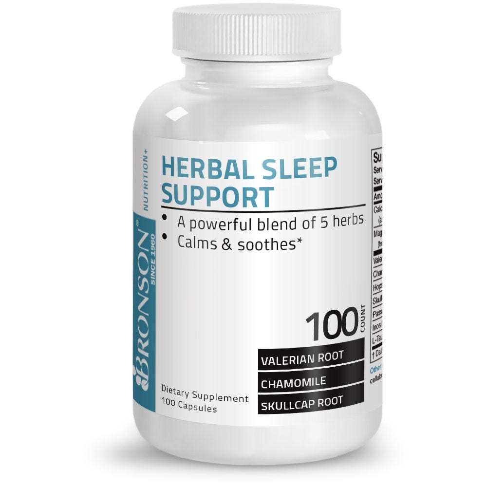 Bronson Vitamins Herbal Sleep Aid with Valerian - 100 Capsules