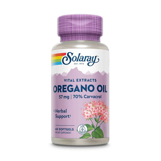 Solaray Oregano Oil 70% Carvacrol, 57mg 60 Softgels