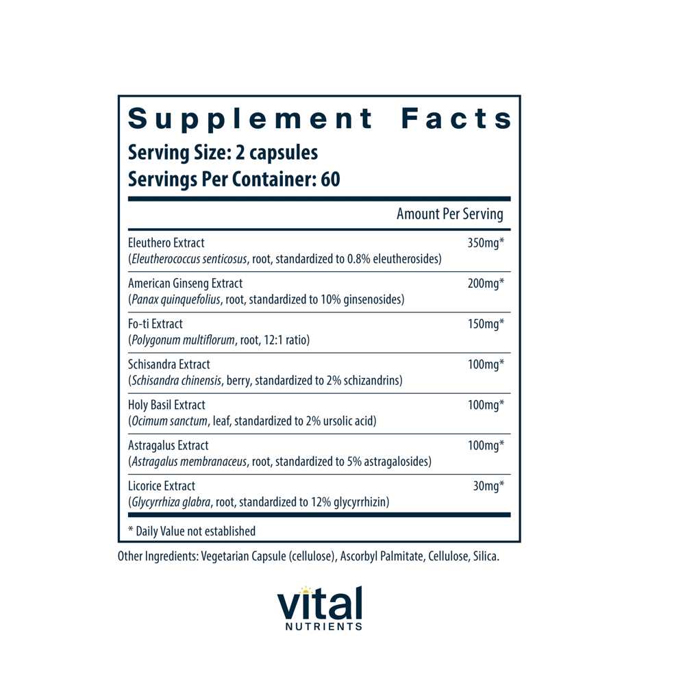 Vital Nutrients Energy Plus 120 Caps