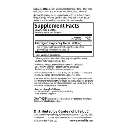 Garden of Life Fuco Thin 90 Softgels