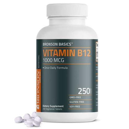 Bronson Vitamins Vitamin B12 1000mcg 250 Tabs