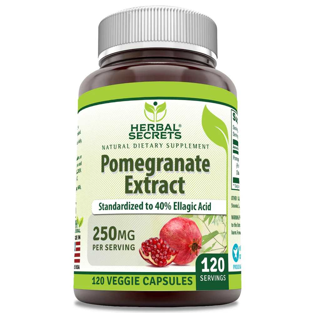 Herbal Secrets Pomegranate Extract 250 Mg 120 Veggie Capsules