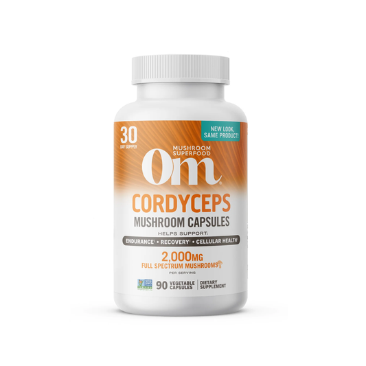 Cordyceps Mushroom Capsules By Om Mushroom Superfood - Supports In Endurance, Recovery & Cellular Health