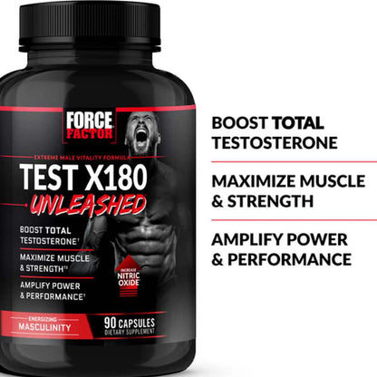 Force Factor Test X180 Unleashed – 90 Capsules