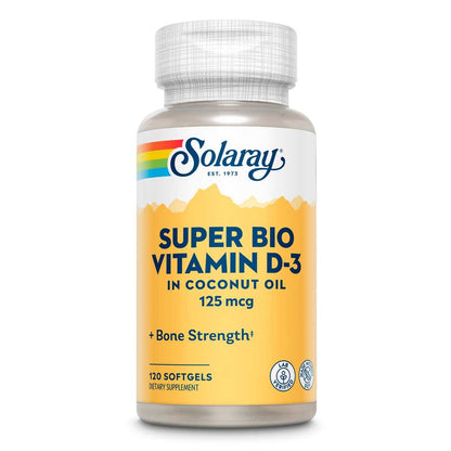 Solaray Super Bio Vitamin D-3 - 125mcg 120 Softgels