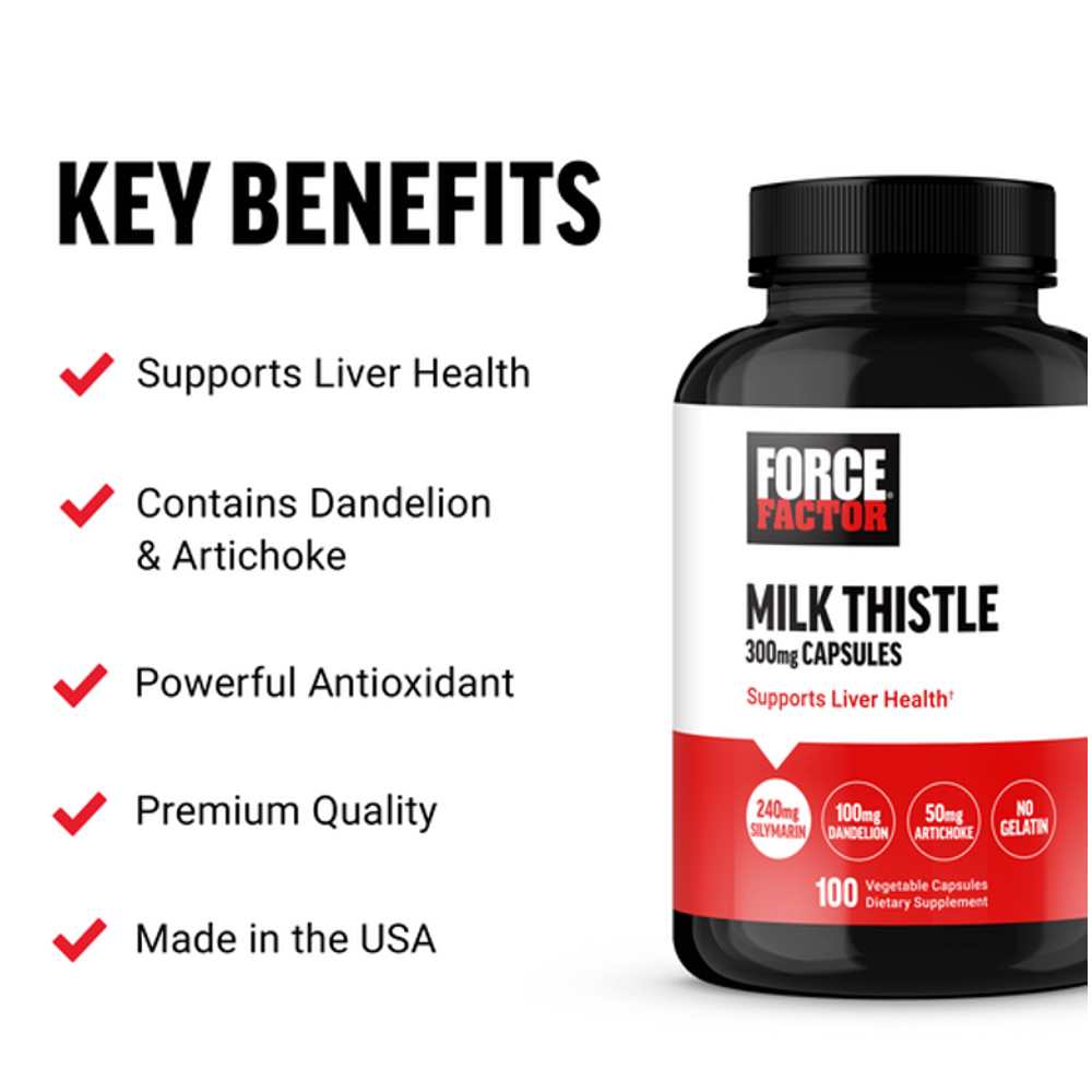 Force Factor Milk Thistle – 100 Capsules